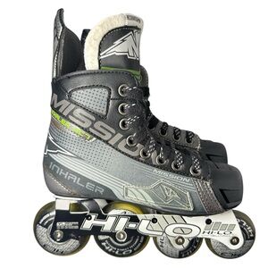 MISSION Inhaler Hi-Lo AC7 Inline Hockey Skates Size 1E (US Sz 2 EU 33.5)